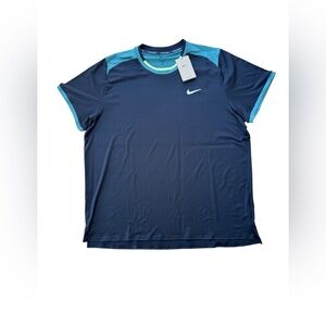 New Nike Court Advantage DRI-FIT Tennis Shirt Black Men's Size 2XL FD5320-010